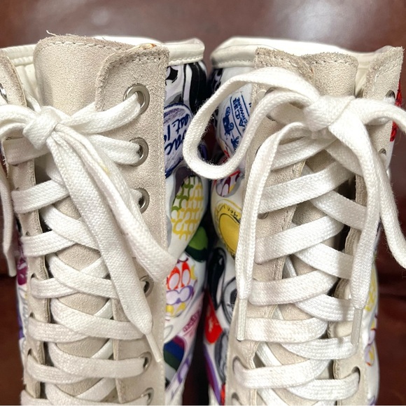 Coach Dorean Colorful Monogram Logo Print Winter Boots Size 7.5 - Picture 6 of 16